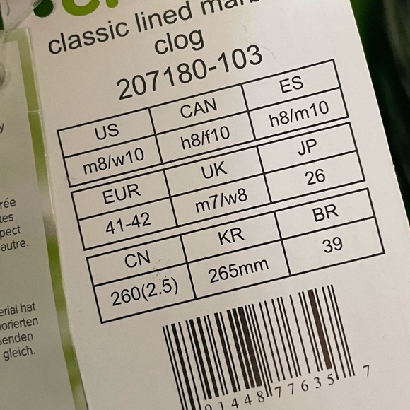 ❇️NWT❇️ Crocs Classic Lined Marbled Clog - Picture 6 of 10